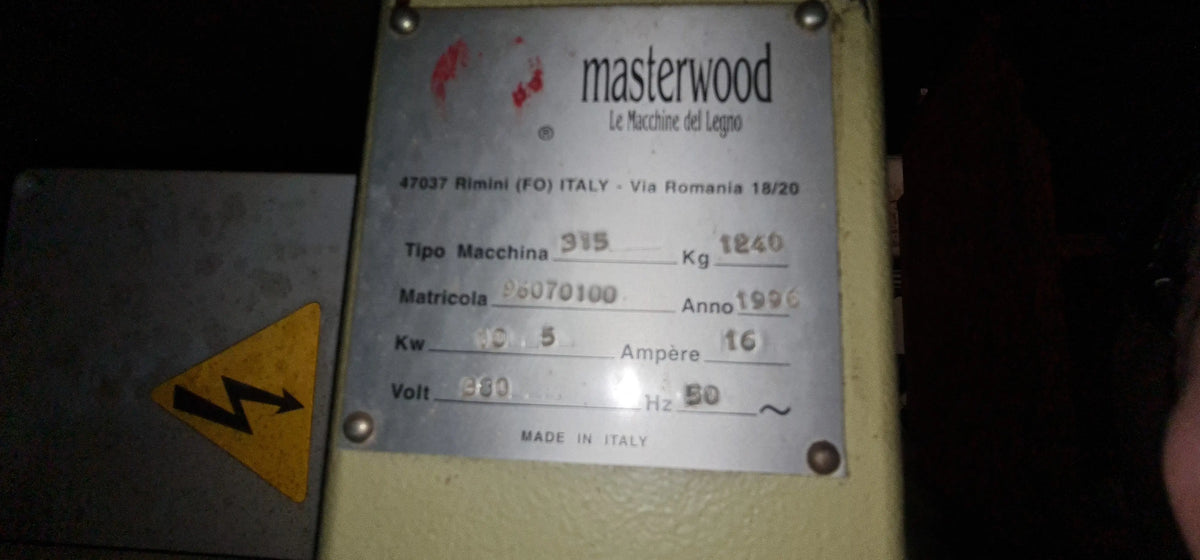 CNC - MASTERWOOD - SPEEDY 315 - 1996 - USED026 REM Used Machines