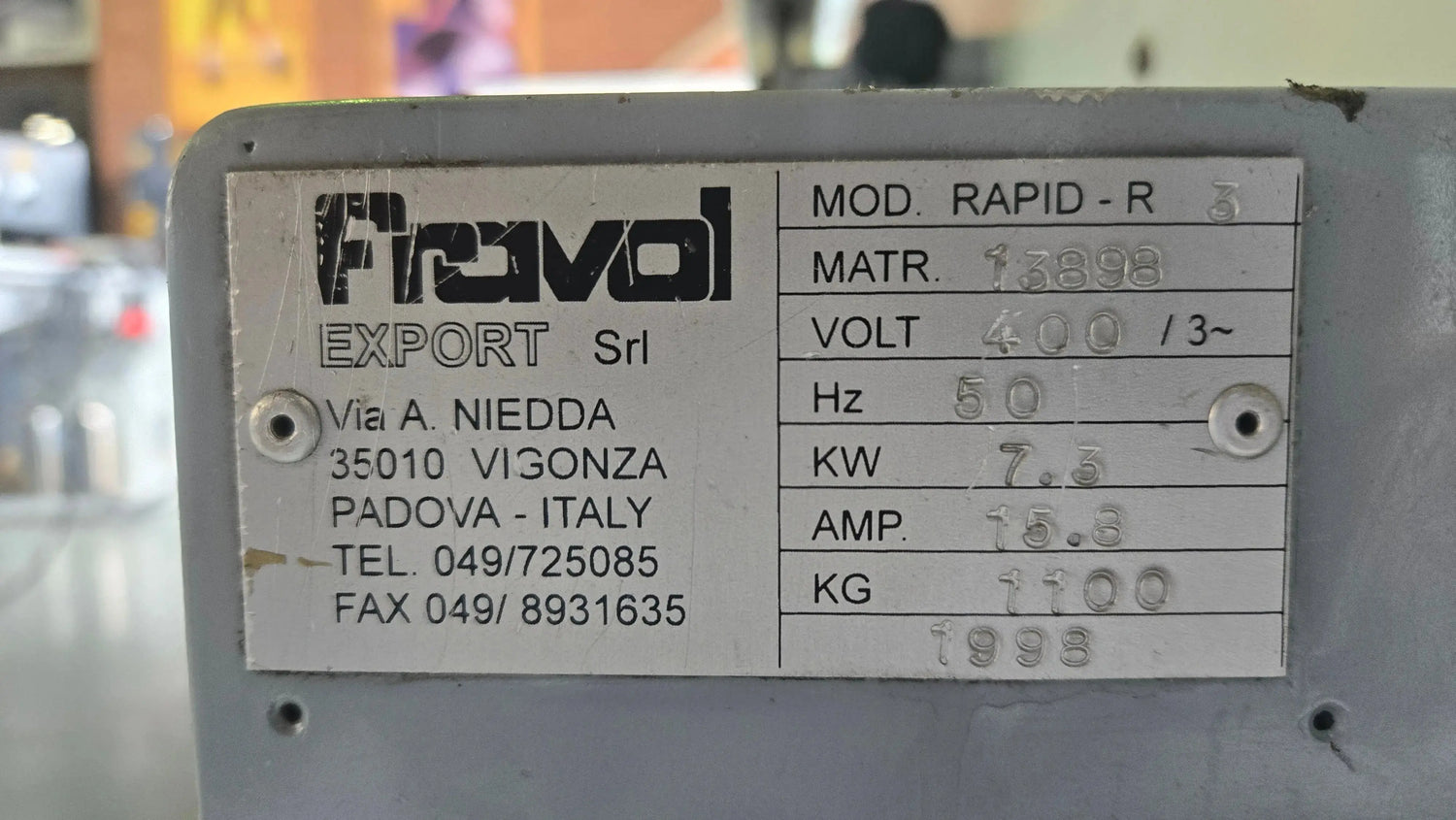 EDGEBANDER - FRAVOL - R3 - 1998 - USED081 REM Used Machines