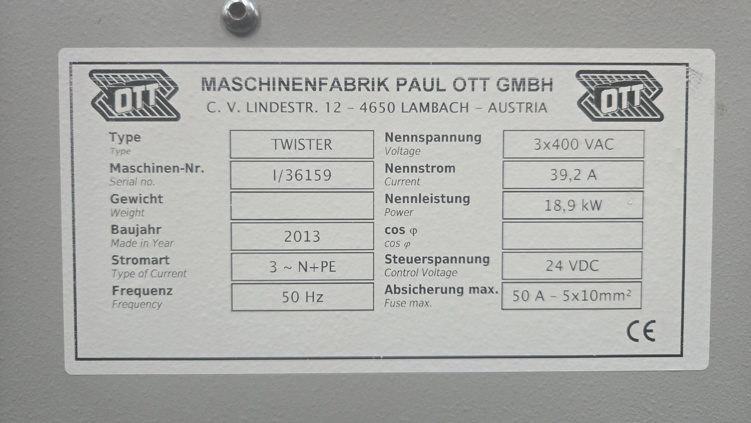 EDGEBANDER - OTT - TWISTER - 2013 - UID40293917