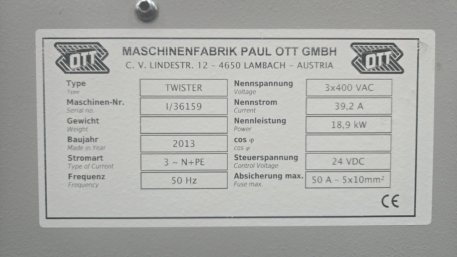 EDGEBANDER - OTT - TWISTER - 2013 - UID40293917 REM Used Machines