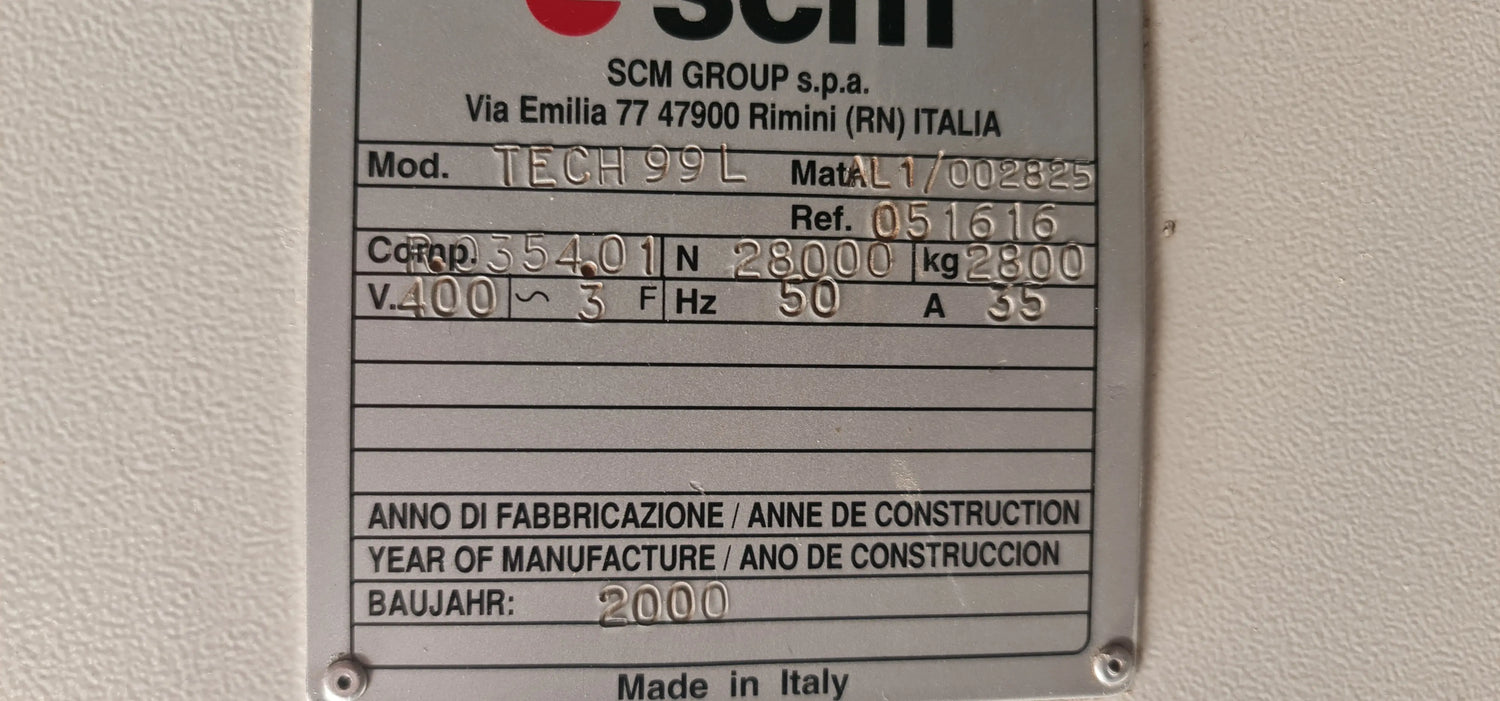CNC - SCM - TECH 99L - 2000 - USED058 REM Used Machines